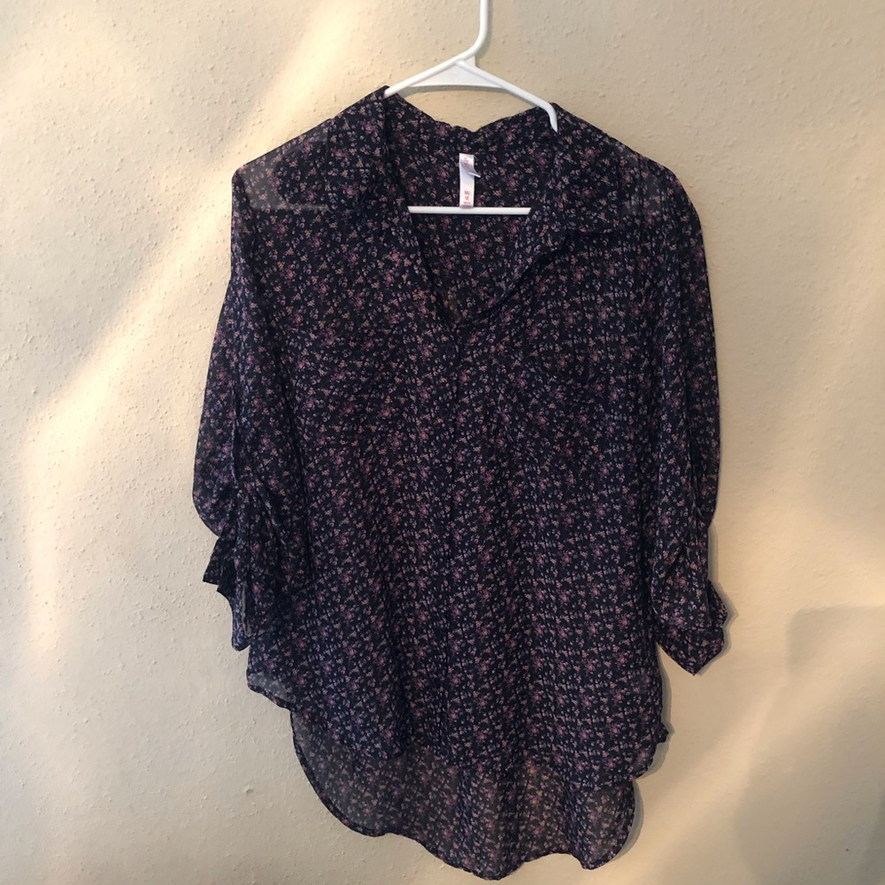 Purple floral top